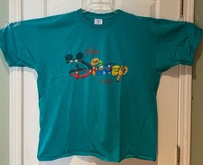 VTG Disney World T Shirt XXL Teal Character Letters Mickey Tigger Canada picture
