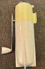 Vintage Dazey Manual Hand Crank Ice Crusher Yellow Cream Mid Century Kitchen picture
