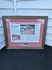 Vintage 1991 Hooters Restaurant Wall Frame Forbes Article Wood Frame Rare picture