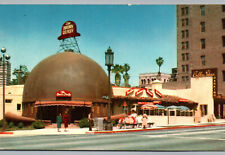 Los Angeles CA Postcard Brown Derby Hat Restaurant California Street View Chrome picture