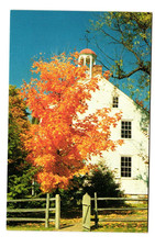 Historic PA EPHRATA Cloister the Academy of Autumn VTG postcard UNP picture