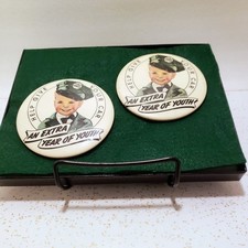 Vtg Cities Services Gas Oil Pinbacks Rare 1940s Petroliana Celluloid Button Set picture