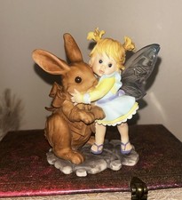 2007 Enesco My Little Kitchen Fairies Chocolate Bunny Rabbit Fairie Fairy Figure picture