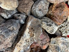 Texas agate rough. 23 Lbs, Medium USPS Flat Rate Shipping Box picture