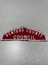 Vintage Ventura County Council Boy Scout Red & White Strip Patch CSP picture