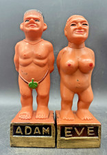 VTG NOS Adam Eve Plastic Gag Gift Figures Hong Kong 1960s picture