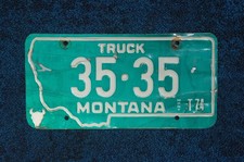 1974 Montana Truck License Plate # 35 - 35 picture