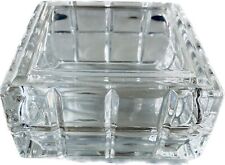 Vintage Made In France Square Crystal Jewelry Trinket Box Candy Dish 2 Pieces picture
