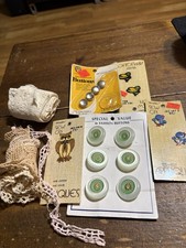 Sewing Notions, Patches And Button And Crochet Lace Vintage Lot picture