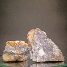 2pc Cox Collection Ore Set: Wolframite & Silver Ore Ozark Shaft MO 294g picture