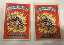 Lot of (2) Vintage Garbage Pail Kids GPK Card Lot - 1985 Series 1 (4a + 4b) Read picture