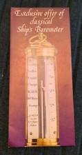 Vintage Classical Ships Barometer Brochure Marine Instrument Provenance picture