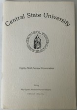 Central State University 89th Annual Convocation Program Souvenir Spring 1980 picture