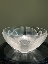 J.G. Durand Cristal D’Arques France Paloma Lead Crystal 10” Bowl Lalique Style picture