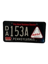 Pennsylvania PA Dare License Plate Specialty D.A.R.E. Plate DA153A picture