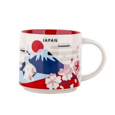 Starbucks 14oz Japan You Are Here Mount Fuji Cup Collectible Ceramic Coffee Mug picture
