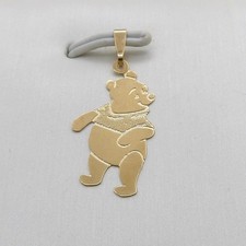 Walt Disney Solid 14k Gold Winnie the Pooh Charm Pendant Disneyana Vintage picture