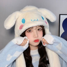 Cinnamoroll Women's Winter Soft Plush Warm Party Hat Ear Cap Girl Birthday Gifts picture