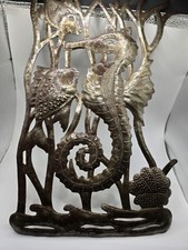 Seahorse Haitian Metal Wall Art Sculpture made from recycled steel oil drums picture