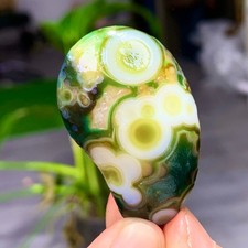 27G Rare Natural Gobi Agate Eye Agate/Crystal PalmStone Madagascar picture