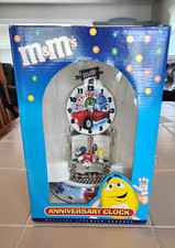 M&M's Anniversary Drive-Thru Dome Clock w/ Figurines, Porcelain Base New in Box picture
