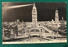 1906 Dreamland Coney Island Night View – L. Stern – Mailed to Puerto Rico, picture