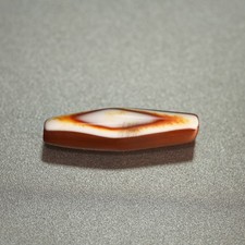  Collectible Antique Agate Bead, Natural Banded Carnelian Stone for Vintage 5.3g picture