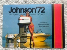 1972 Johnson Outboard Boat Motors Mini Brochure Vintage 4 pages picture