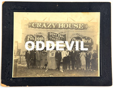 1890's CRAZY HOUSE Funhouse Carnival Circus Sideshow cabinet photo picture