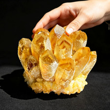 300G Citrine Quartz Crystal Cluster Reiki Energy Stone Healing Specimens Decor picture