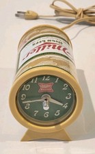 Vintage Miller High Life Table Top Desktop Clock Beer Can Shape (Works) picture