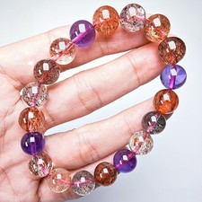 8mm Natural Super Seven Crystal Beaded Bracelet Healing Energy Stone Jewelry 1pc picture