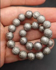 8mm Aletai Iron Meteorite Etched Perfect Bracelets Handmade Original Color Beads picture