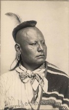 Native OSAGE American Indian STUDIO IMAGE A++PHOTOGRAPHY MA-CHET-SEH c1910 RPPC picture