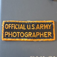 Official U.S. Army WWII Photographer Patch In Very Good Condition LOOK  👀 👀  picture