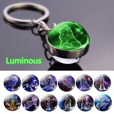 New Keychain Crystal Ball 12 Luminous Constellation Pendant Glow in the Dark picture