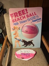 Vintage 1990’s Large Store Sign with Coppertone Girl and Dog for Free Beach Ball picture