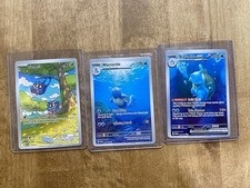 Pokémon 151 Blastoise ex SIR, Wartortle & Tangela Illustration Rare Lot NM picture