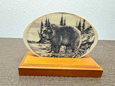 Alaska Black Bear Etching by Bob Dale Kiana Alaska Mint picture