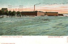Vintage Postcard- Consolidated Water Power & Paper Grand Rapids, WI. Posted 1944 picture
