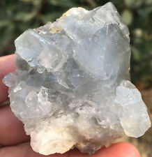 173g 1PC Sky Blue CELESTITE Flashy Gem Crystals Inside a Geode Gravel ic2620 picture
