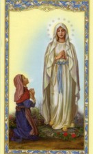 Novena to Our Lady of Lourdes 2 - Laminated Holy Cards - QUANTITY 25 CARDS picture