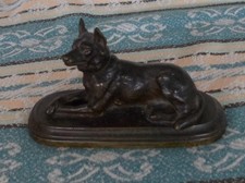 BRONZE ALSATIAN GERMAN SHEPHERD DOG MODEL picture