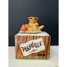 1993 Pigsville Sandcastle by Ganz Pig Figurine With Box picture