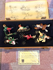 Thomas Pacconi Classics Victorian Style Children Ornament Set 6 w/ Wood Box picture