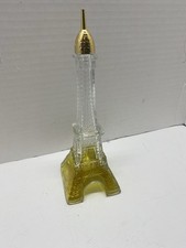 Vtg 1970s Avon Eiffel Tower Topaze Cologne Glass Decanter Bottle Partial 3oz picture