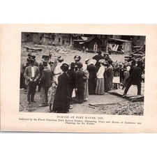 Sufferers Watching Ruined Homes Fort Wayne IN Awful Flood of 1913 Picture SK10 picture