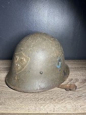 WWII Sweden Swedish Army Steel Helmet  Chin Strap Linear picture