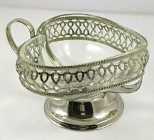 Silverplated Heart Shaped Candy Dish Glass Insert England picture