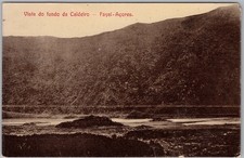 Vintage Faial Azores Caldeira Volcanic Crater Landscape Postcard D99 picture